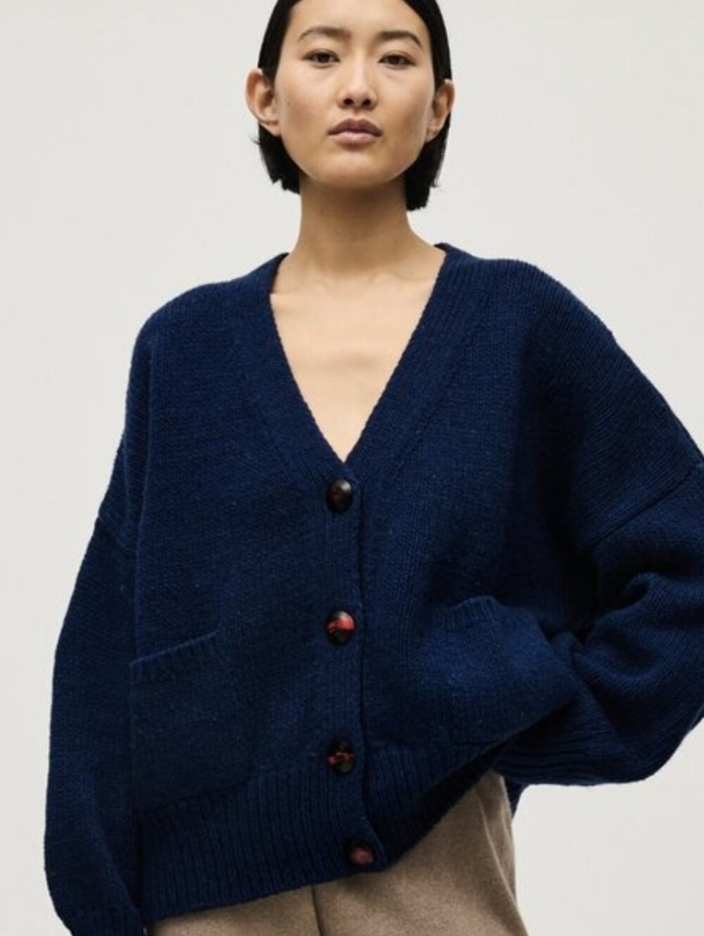 Babaa Wool Cardigan No 17 Navy Blue